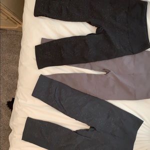 3 pairs of Lululemon size 4 workout calf length